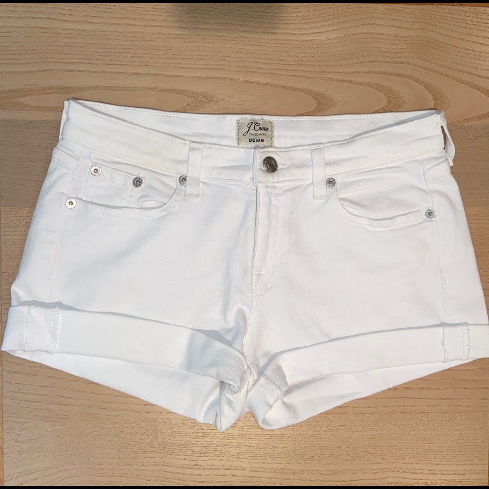 Jcrew White Jean Shorts